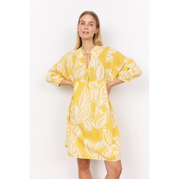 NWT SOYA CONCEPT Elvine 100% Organic Cotton Lemon Yellow Dress - Picture 5 of 5